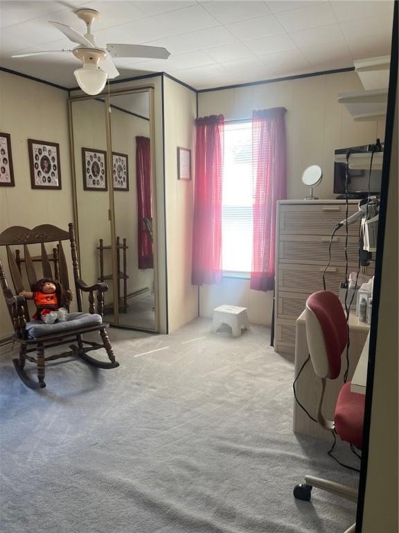 4619 5th Ave, Beaver Falls, PA 15010 - carpeted bedroom with a ceiling fan