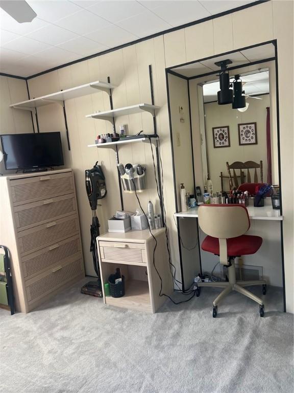 4619 5th Ave, Beaver Falls, PA 15010 - carpeted home office featuring a chandelier