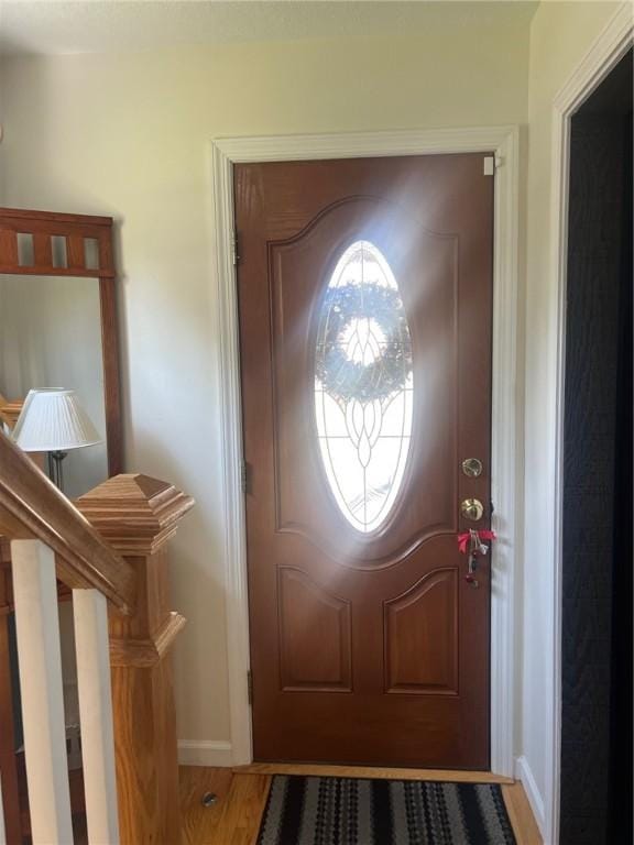 4619 5th Ave, Beaver Falls, PA 15010 - foyer featuring wood finished floors and baseboards