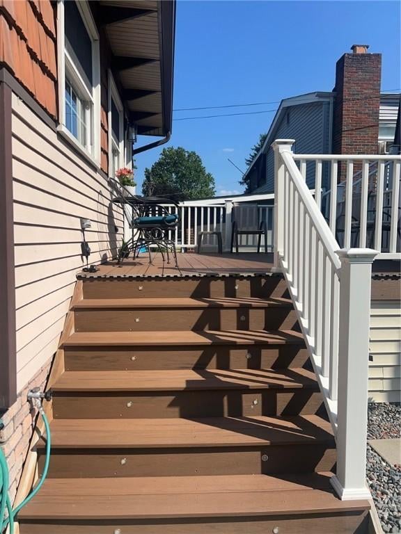 4619 5th Ave, Beaver Falls, PA 15010 - wooden terrace featuring stairway