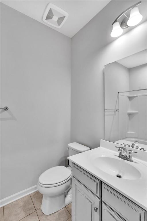 222 Amon St, Cranberry Twp, PA 16066 - full bath with vanity, tile patterned floors, and a shower