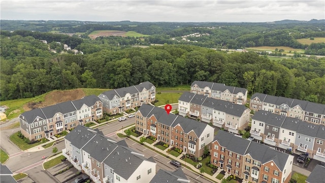222 Amon St, Cranberry Twp, PA 16066 - aerial view of residential area with a forest