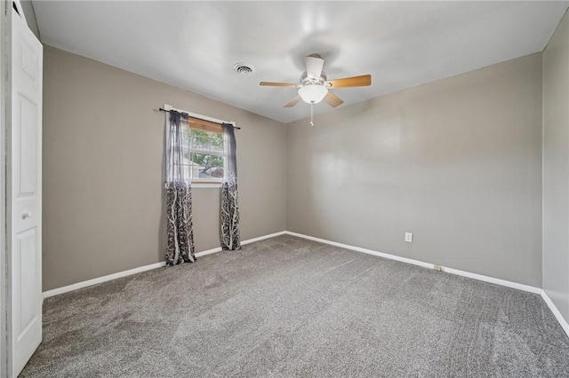 213 Mcdonald Dr, North Huntingdon, PA 15642 - empty room featuring ceiling fan and carpet flooring