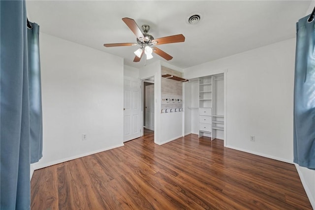 213 Mcdonald Dr, North Huntingdon, PA 15642 - unfurnished bedroom with wood finished floors and a ceiling fan