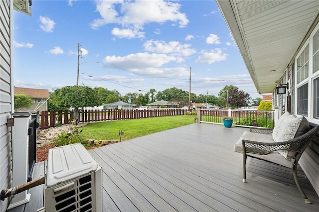 213 Mcdonald Dr, North Huntingdon, PA 15642 - wooden terrace with a fenced backyard