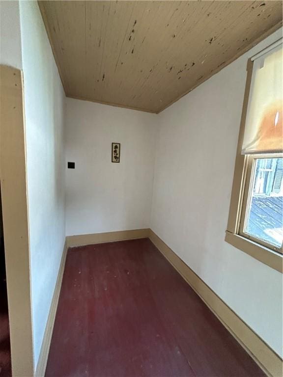 653 Upr Middletown Rd, Menallen Twp, PA 15480 - unfurnished room featuring wood ceiling and wood finished floors