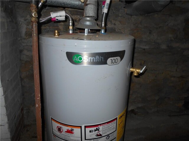 321 E 4th St, Derry Twp, PA 15627 - utility room featuring water heater
