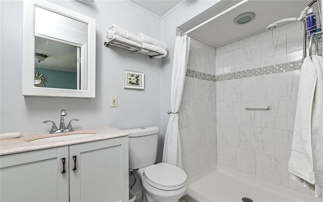 2712 Champlain, Shaler, PA 15101 - full bath with vanity, a tile shower, and ornamental molding