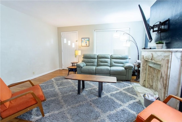 5553 Pocusset St, Squirrel Hill, PA 15217 - living room with wood finished floors and baseboards