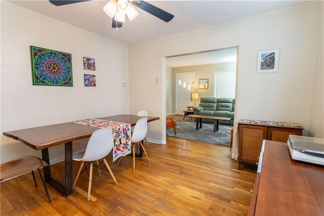 5553 Pocusset St, Squirrel Hill, PA 15217 - dining space featuring light wood-style floors and ceiling fan