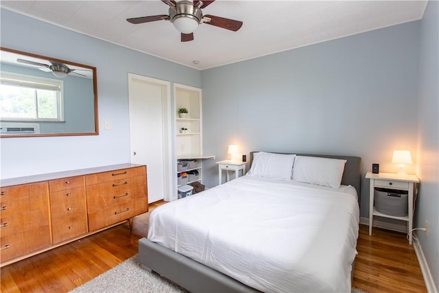 5553 Pocusset St, Squirrel Hill, PA 15217 - bedroom featuring wood finished floors and ceiling fan