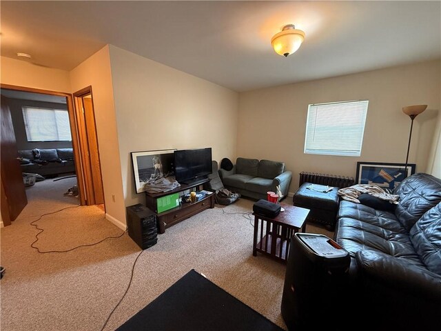1201 Illinois Ave, Dormont, PA 15216 - living room with carpet floors and radiator