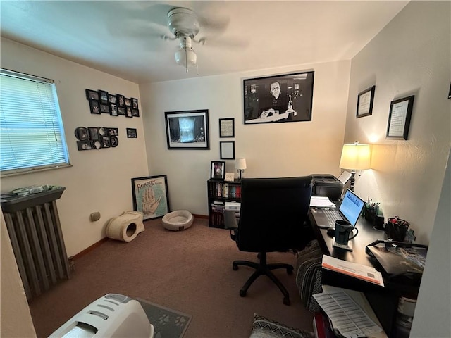 1201 Illinois Ave, Dormont, PA 15216 - carpeted office with a ceiling fan and baseboards