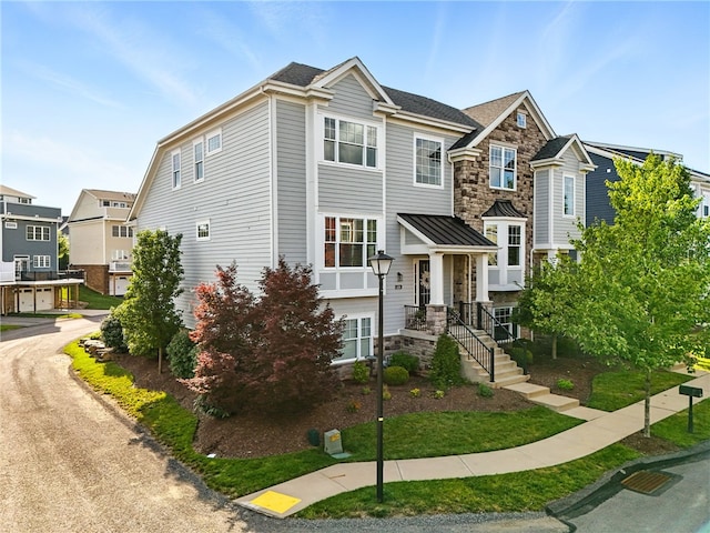 1416 Commons Ln, South Fayette, PA 15017 - view of front of house featuring stone siding