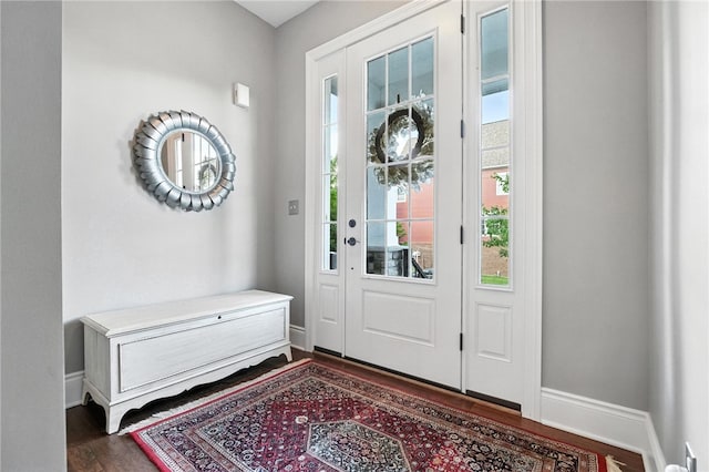 1416 Commons Ln, South Fayette, PA 15017 - foyer featuring dark wood-type flooring and baseboards