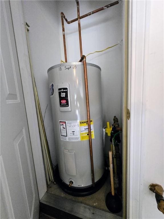 3205 Penny Ln, Neshannock Twp, PA 16105 - utility room featuring water heater