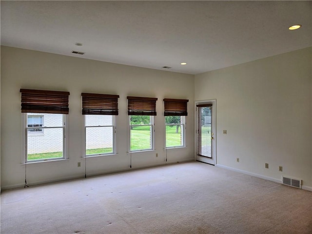 3205 Penny Ln, Neshannock Twp, PA 16105 - spare room with healthy amount of natural light, light carpet, and recessed lighting