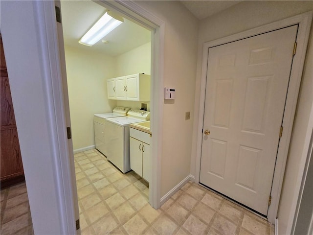 3205 Penny Ln, Neshannock Twp, PA 16105 - laundry area with cabinet space, light floors, and washer and clothes dryer
