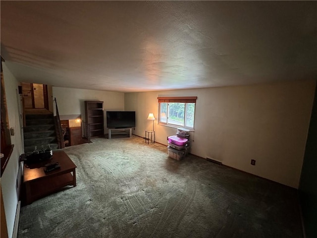 495 Pierson Run Rd, Plum Boro, PA 15239 - living area featuring carpet flooring and stairs