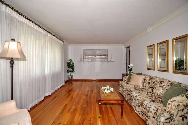 6437 Willem, Jefferson Hills, PA 15332 - living room with wood finished floors and crown molding