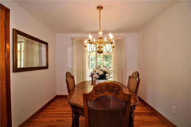 6437 Willem, Jefferson Hills, PA 15332 - dining room with a chandelier and dark wood-style flooring