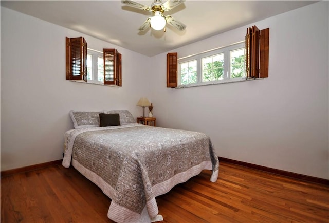 6437 Willem, Jefferson Hills, PA 15332 - bedroom with wood finished floors and a ceiling fan