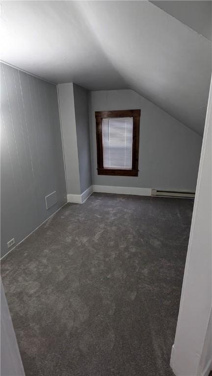613 Third St, City Of But Ne, PA 16001 - additional living space featuring carpet, lofted ceiling, and a baseboard heating unit