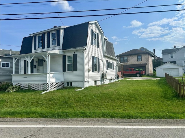 1023 Burtner Rd, Harrison Twp, PA 15065 - view of side of property featuring covered porch, a gambrel roof, and a shingled roof