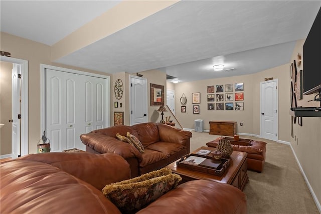 405 Crestridge Dr, Hempfield Twp, PA 15601 - living area with baseboards and light colored carpet
