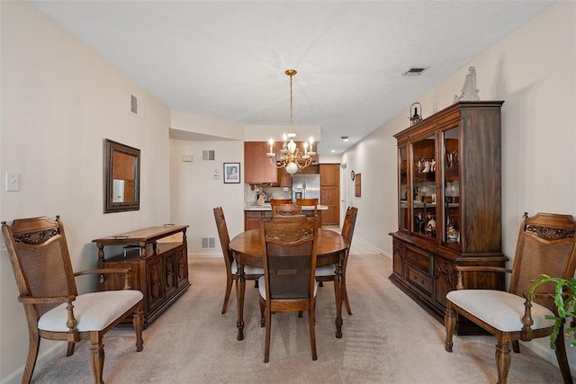 5113 Polo Fields Dr, Hampton, PA 15044 - dining area with a chandelier and light colored carpet