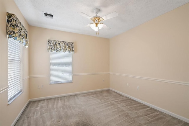 5113 Polo Fields Dr, Hampton, PA 15044 - carpeted empty room featuring ceiling fan and a textured ceiling