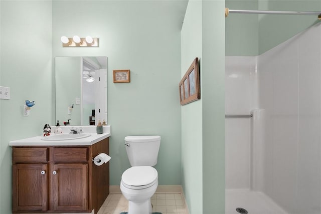 5113 Polo Fields Dr, Hampton, PA 15044 - full bath featuring vanity, a shower, and tile patterned floors