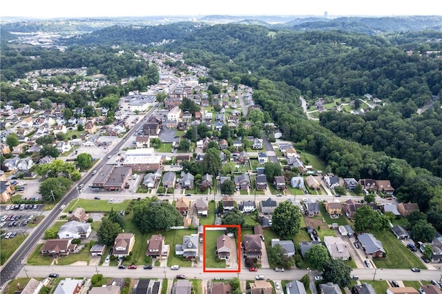 107 Braun St, Shaler, PA 15223 - aerial overview of property's location featuring property boundaries highlighted and nearby suburban area