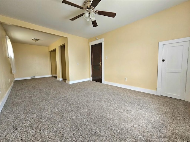 2001 7th Ave, Beaver Falls, PA 15010 - empty room with ceiling fan and carpet flooring