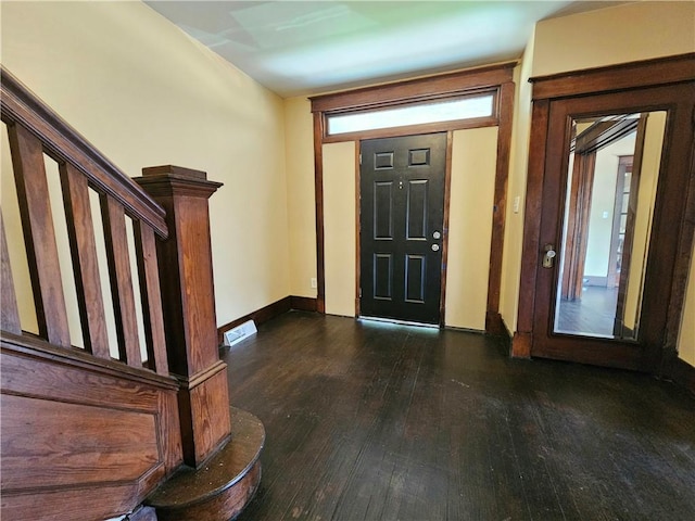 2001 7th Ave, Beaver Falls, PA 15010 - entrance foyer featuring dark wood-style flooring and stairs