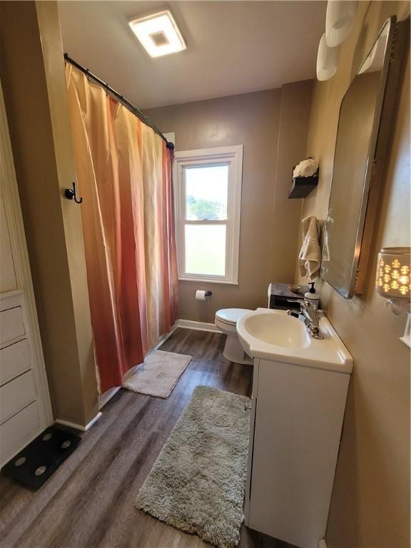 1727 Tyler St, Aliquippa, PA 15001 - full bathroom featuring vanity, wood finished floors, and a shower with shower curtain