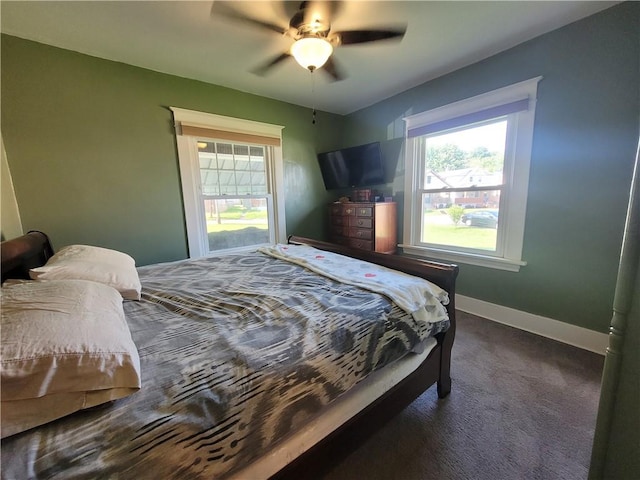 1727 Tyler St, Aliquippa, PA 15001 - bedroom featuring multiple windows, carpet, and ceiling fan