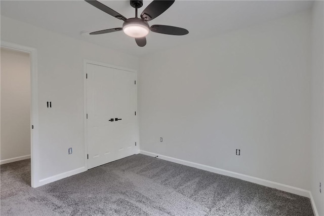 130 Center Ave, Burgettstown Boro, PA 15021 - carpeted spare room with ceiling fan and baseboards