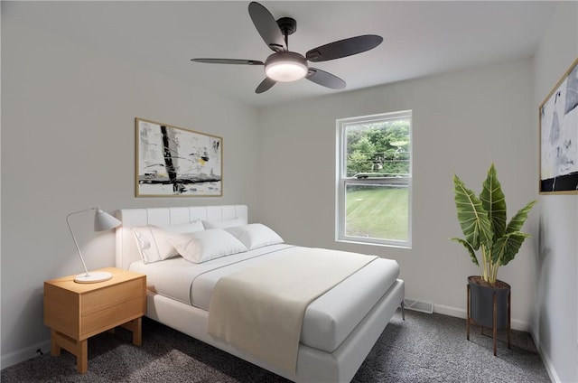 130 Center Ave, Burgettstown Boro, PA 15021 - bedroom with carpet floors and ceiling fan