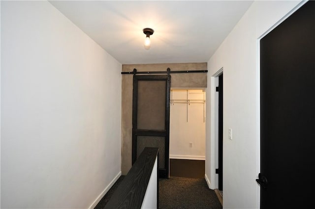 325 S Highland Ave Unit 105, Shadyside, PA 15206 - hall with a barn door and carpet floors