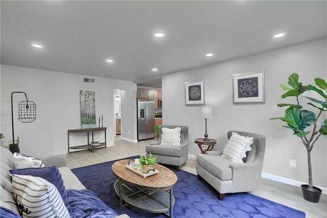 1611 18th Ave, Patterson Heights, PA 15010 - living room with light wood-style flooring and recessed lighting
