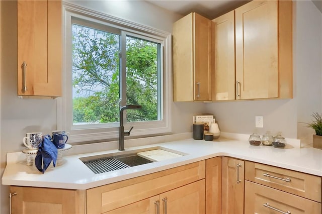 1611 18th Ave, Patterson Heights, PA 15010 - kitchen featuring light brown cabinets and light countertops