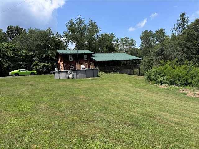 233 Grantz Hollow Rd, Bethel Twp, PA 15690 - view of grassy yard featuring an outdoor pool