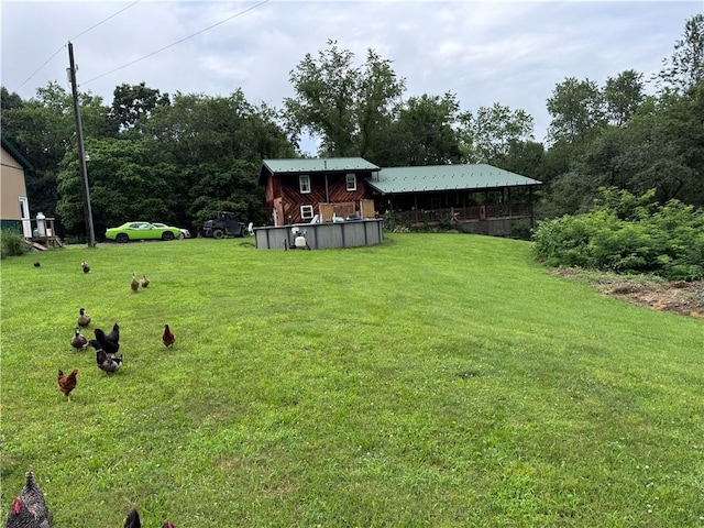 233 Grantz Hollow Rd, Bethel Twp, PA 15690 - view of green lawn featuring an outdoor pool