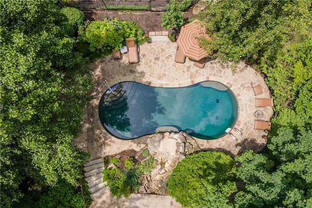 60 Longuevue Dr, Mt Lebanon, PA 15228 - aerial view of a pool area
