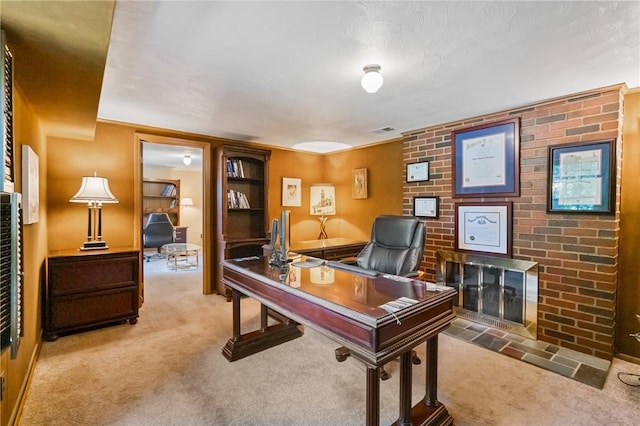 1026 Cambridge St, Harrison Twp, PA 15065 - office space featuring carpet flooring and a fireplace