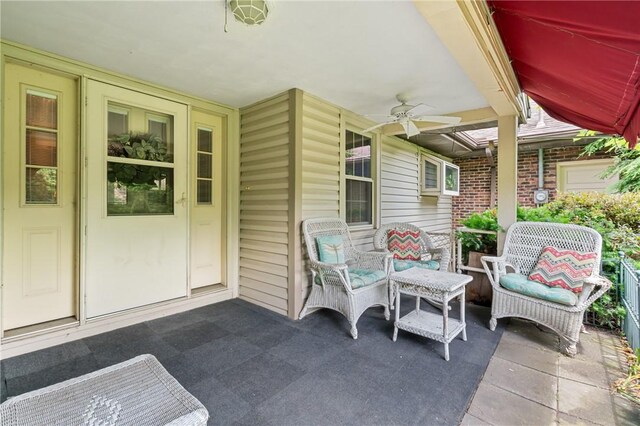 1026 Cambridge St, Harrison Twp, PA 15065 - view of patio featuring ceiling fan