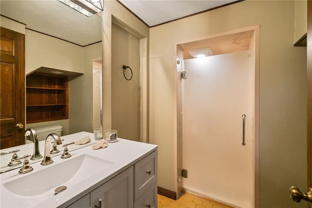 1026 Cambridge St, Harrison Twp, PA 15065 - bathroom with vanity, a shower stall, and tile patterned floors