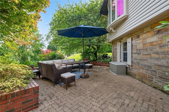 1026 Cambridge St, Harrison Twp, PA 15065 - view of patio featuring an outdoor hangout area and outdoor dining area