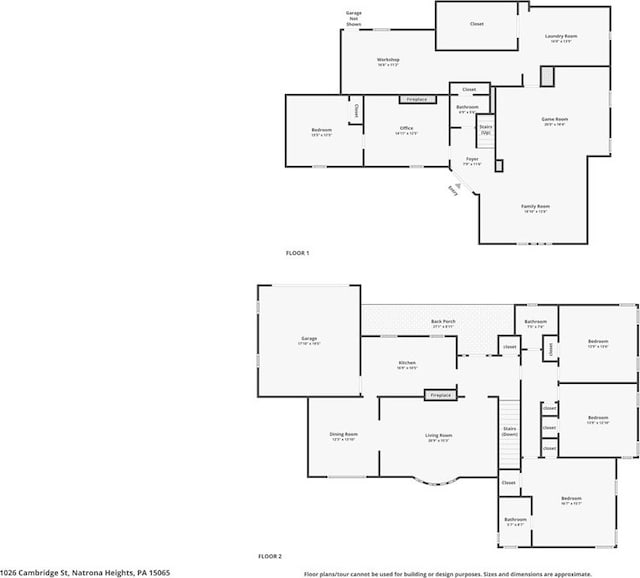 1026 Cambridge St, Harrison Twp, PA 15065 - view of floor plan / room layout